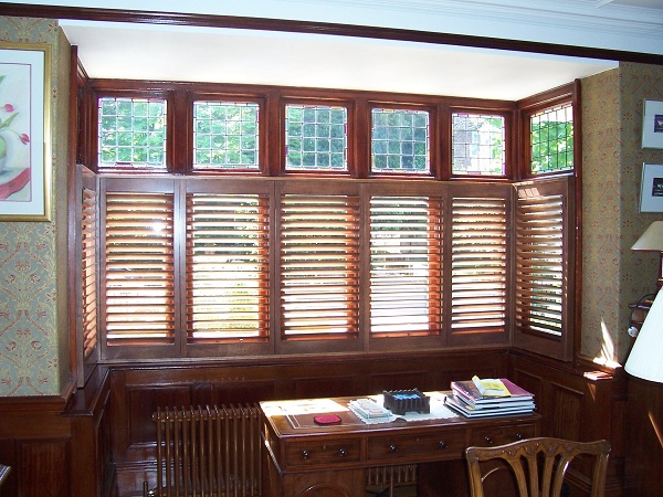 Brown cafe style shutters 