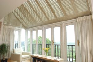 Shutters on conservatory roof