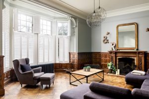Drawing room with shutters