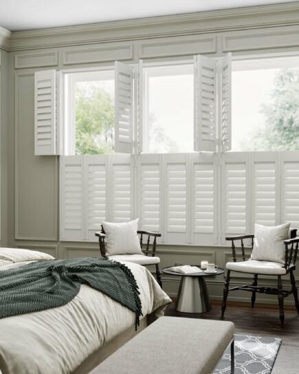 White bedroom shutters