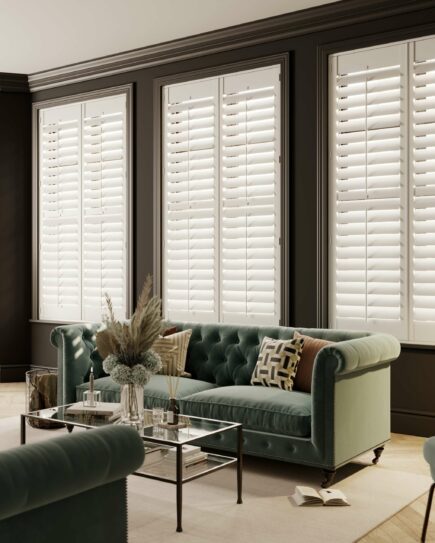 Living room shutters